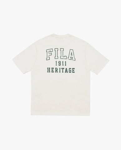  FILA - Áo thun unisex cổ tròn tay ngắn The New Original Logo 