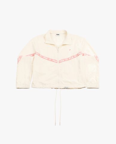  FILA - Áo khoác croptop nữ phối dây rút Logo 