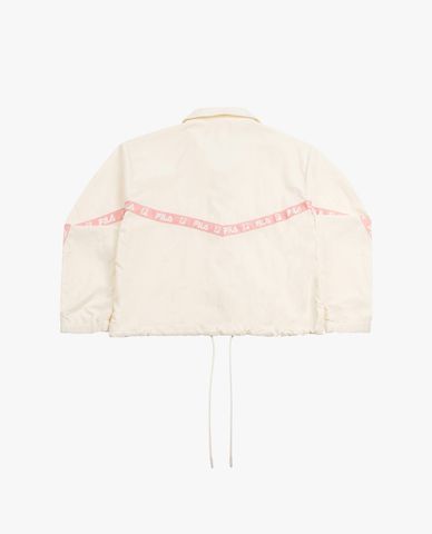  FILA - Áo khoác croptop nữ phối dây rút Logo 