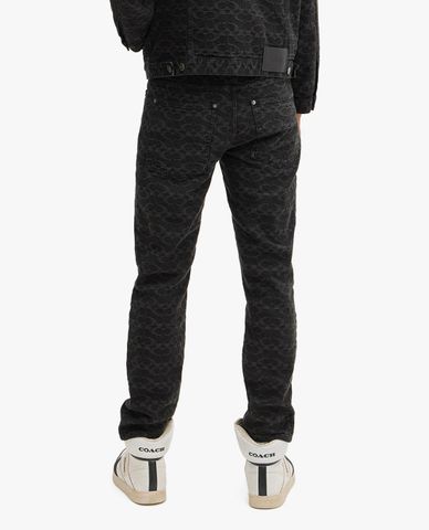  COACH - Quần jeans nam ống đứng Signature 