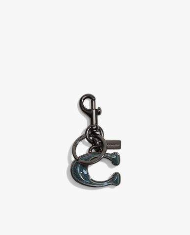  COACH - Thẻ treo chữ C Signature Inlay Key Fob 