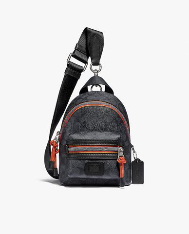  COACH - Balo nam chữ nhật Academy Signature Canvas 