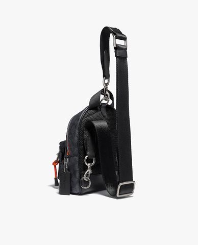  COACH - Balo nam chữ nhật Academy Signature Canvas 