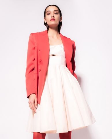  PINKO - Đầm xếp li mini hai dây Azul 