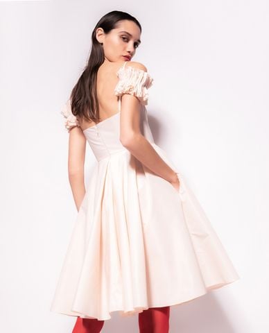  PINKO - Đầm xếp li mini hai dây Azul 