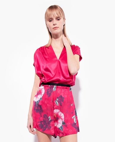  PINKO - Áo kiểu nữ cổ V tay ngắn Breve 