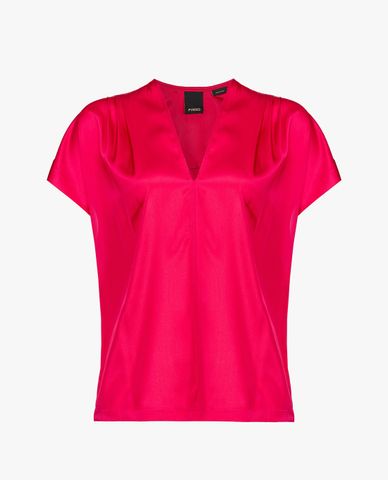  PINKO - Áo kiểu nữ cổ V tay ngắn Breve 