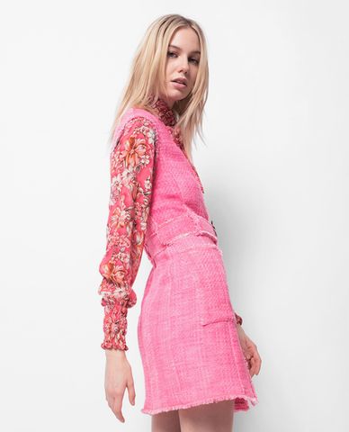  PINKO - Đầm mini cổ tròn ngắn tay Agira 