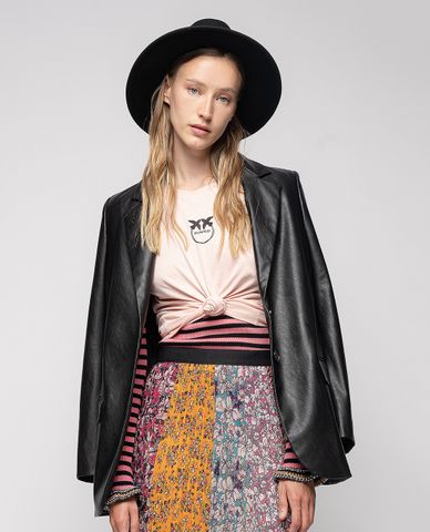  PINKO - Áo thun nữ tay ngắn Love Birds Logo 