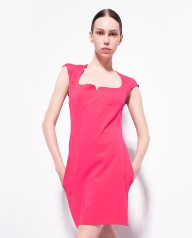 PINKO - Đầm mini cổ vuông tay ngắn Adorabile 