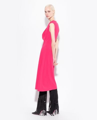  PINKO - Đầm sát nách midi cổ V Anonimo 