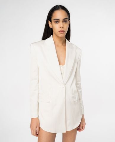  PINKO - Áo khoác blazer cổ V tay dài phối thắt lưng Goldeneye 