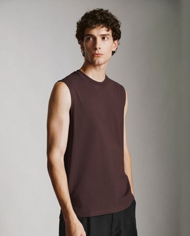  URBAN REVIVO - Áo ba lỗ nam cổ tròn trẻ trung 