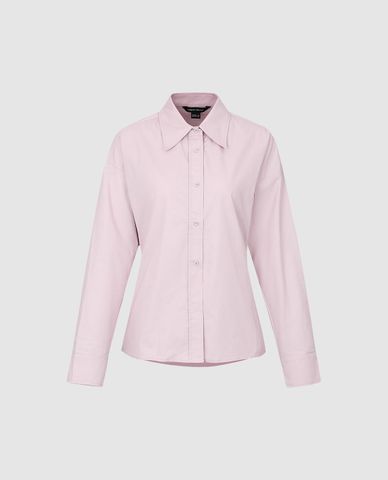  URBAN REVIVO - Áo sơ mi nữ cổ bẻ tay dài chiết eo 