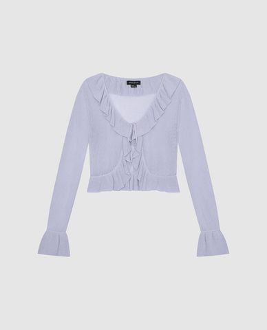  URBAN REVIVO - Áo khoác cardigan nữ thắt dây nữ tính 