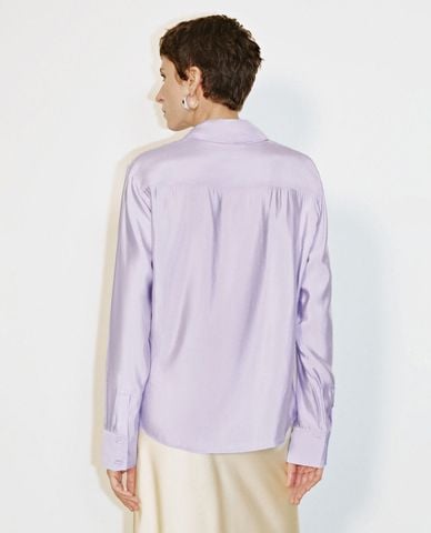  URBAN REVIVO - Áo sơ mi nữ cổ bẻ tay dài hiện đại 