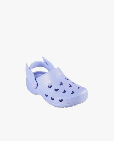  SKECHERS -  Giày clog bé gái họa tiết trái tim Foamies Sweetheart 