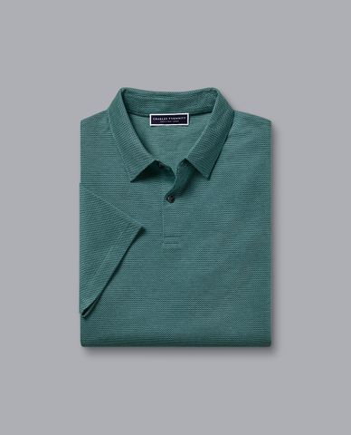  CHARLES TYRWHITT - Áo polo nam tay ngắn Jacquard 