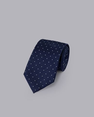  CHARLES TYRWHITT - Cà vạt nam lụa sang trọng Stain Resistant Spot 