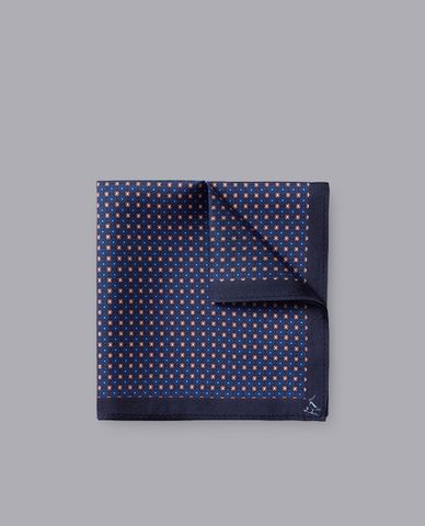  CHARLES TYRWHITT - Khăn tay nam hình vuông Mini Floral Silk 