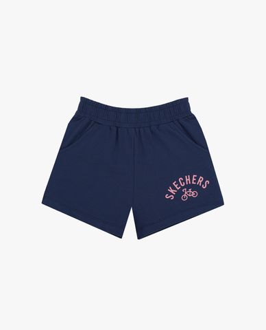  SKECHERS - Quần shorts bé gái lưng thun hoạ tiết Bicycle Touring 