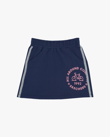  SKECHERS - Chân váy mini bé gái lưng thun Bicycle Touring 
