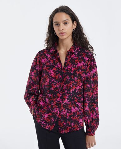  THE KOOPLES - Áo sơ mi nữ phom suông họa tiết nổi bật 