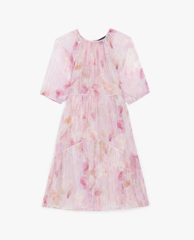  THE KOOPLES - Đầm midi phom suông tay lở Floral Printed 