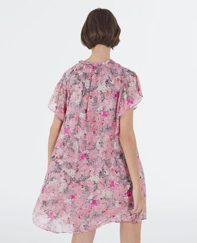  THE KOOPLES - Đầm mini ngắn tay phối bèo thời trang 