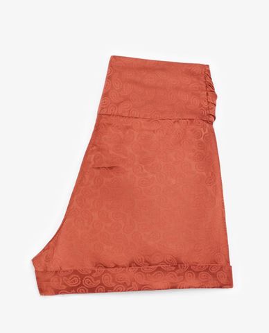  THE KOOPLES - Quần shorts nữ phối thắt lưng Pink Jacquard Satin 
