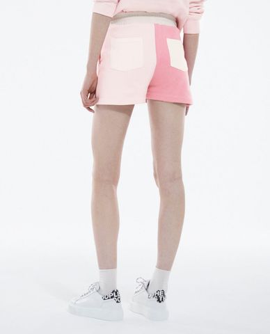  THE KOOPLES - Quần shorts nữ lưng thun phối logo thời trang 