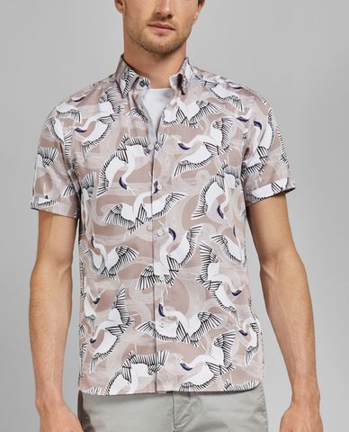  TED BAKER - Áo sơ mi nam tay ngắn Ozcar 