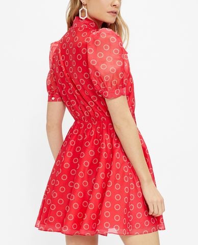  TED BAKER - Đầm mini ngắn tay phom xòe Dottyy 
