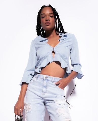  PINKO - Áo kiểu nữ cổ V tay lỡ Cronometro 