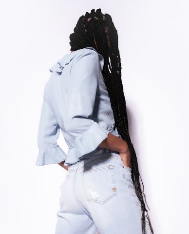  PINKO - Áo kiểu nữ cổ V tay lỡ Cronometro 