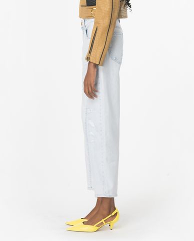  PINKO - Quần jeans ống đứng phối vết rách ngẫu nhiên Maddie 