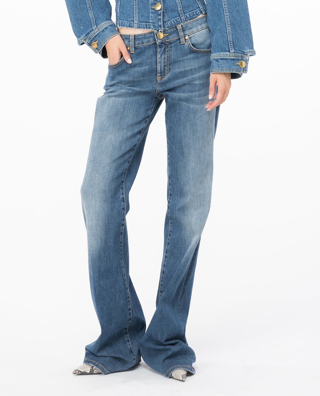 PINKO - Quần jeans nữ ống loe Frida