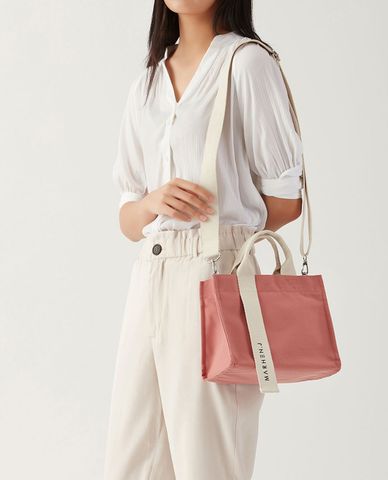  Marhen.J - Túi đeo vai nữ chữ nhật vải bố Rico Mini 