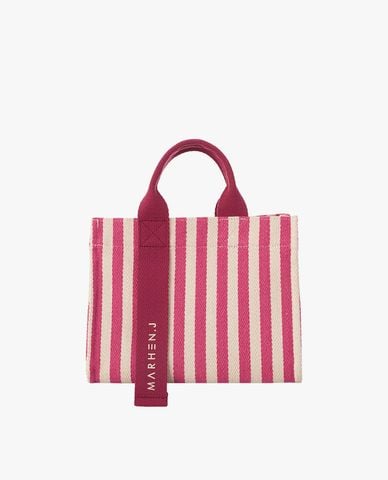  Marhen.J - Túi đeo vai nữ chữ nhật sọc kẻ Rico Mini 