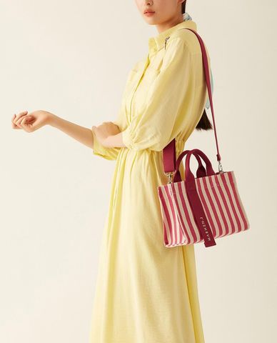  Marhen.J - Túi đeo vai nữ chữ nhật sọc kẻ Rico Mini 