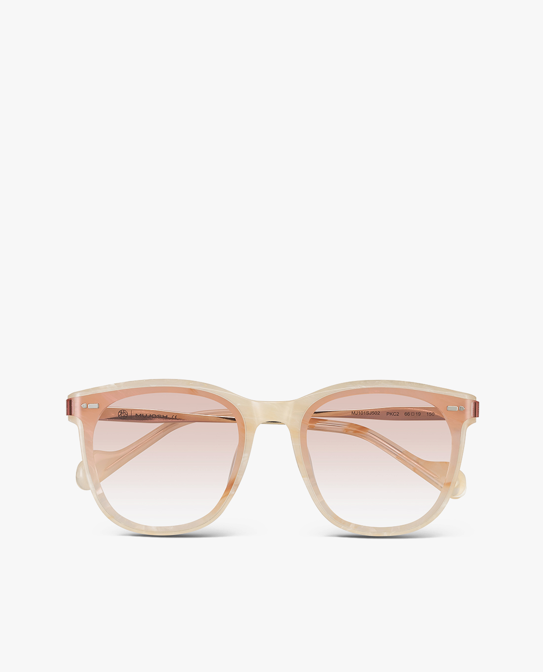 MUJOSH - Kính mát unisex gọng vuông bo tròn bản dày hiện đại