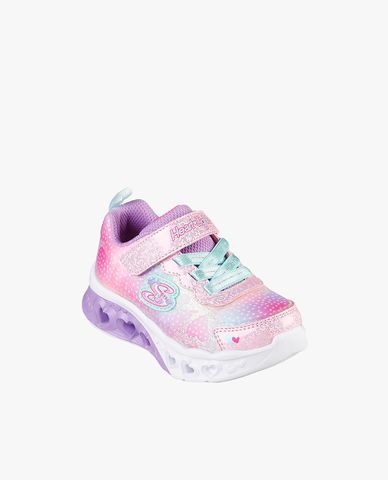  SKECHERS - Giày sneakers bé gái cổ thấp thắt dây Flutter Heart Lights Simply Love 