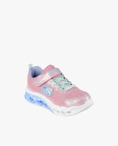  SKECHERS - Giày sneakers bé gái cổ thấp Flutter Heart Lights 