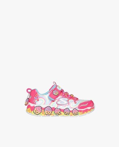  SKECHERS - Giày sneakers bé gái cổ thấp Flutter Heart Lights 