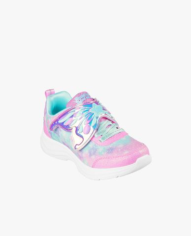  SKECHERS - Giày sneakers bé gái cổ thấp trang trí đôi cánh Glimmer Kicks 