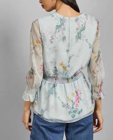 TED BAKER - Áo kiểu nữ tay lửng họa tiết hoa Klarra 