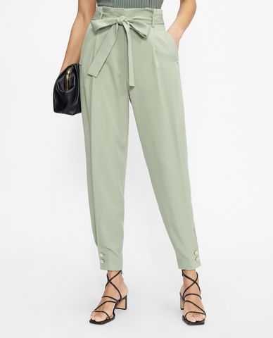  TED BAKER - Quần nữ ống đứng phom suông phối thắt lưng Clarat 