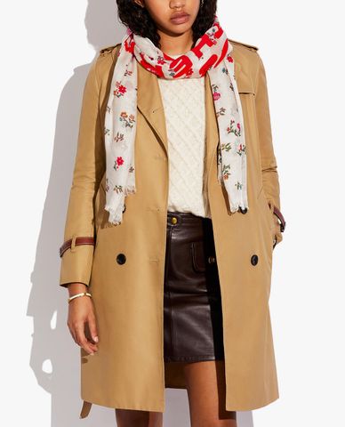  COACH - Khăn choàng nữ chữ nhật Tapestry Floral Print Oblong 