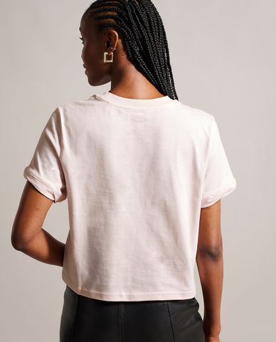  TED BAKER - Áo croptop nữ tay ngắn thêu logo hiện đại Marelll 