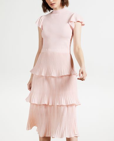  TED BAKER - Đầm midi cổ tròn ngắn tay Berlina 